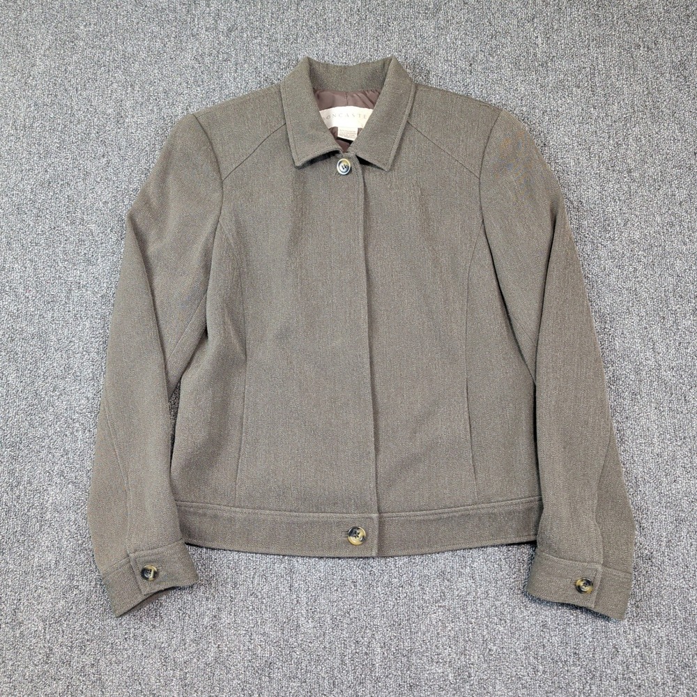 Doncaster Vintage Aesthetic Hidden Button Jacket 6 Olive Drab Quiet Luxury Mod